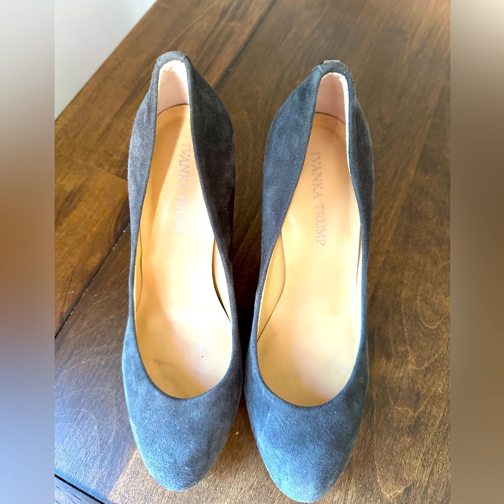 Suede gray stilettos